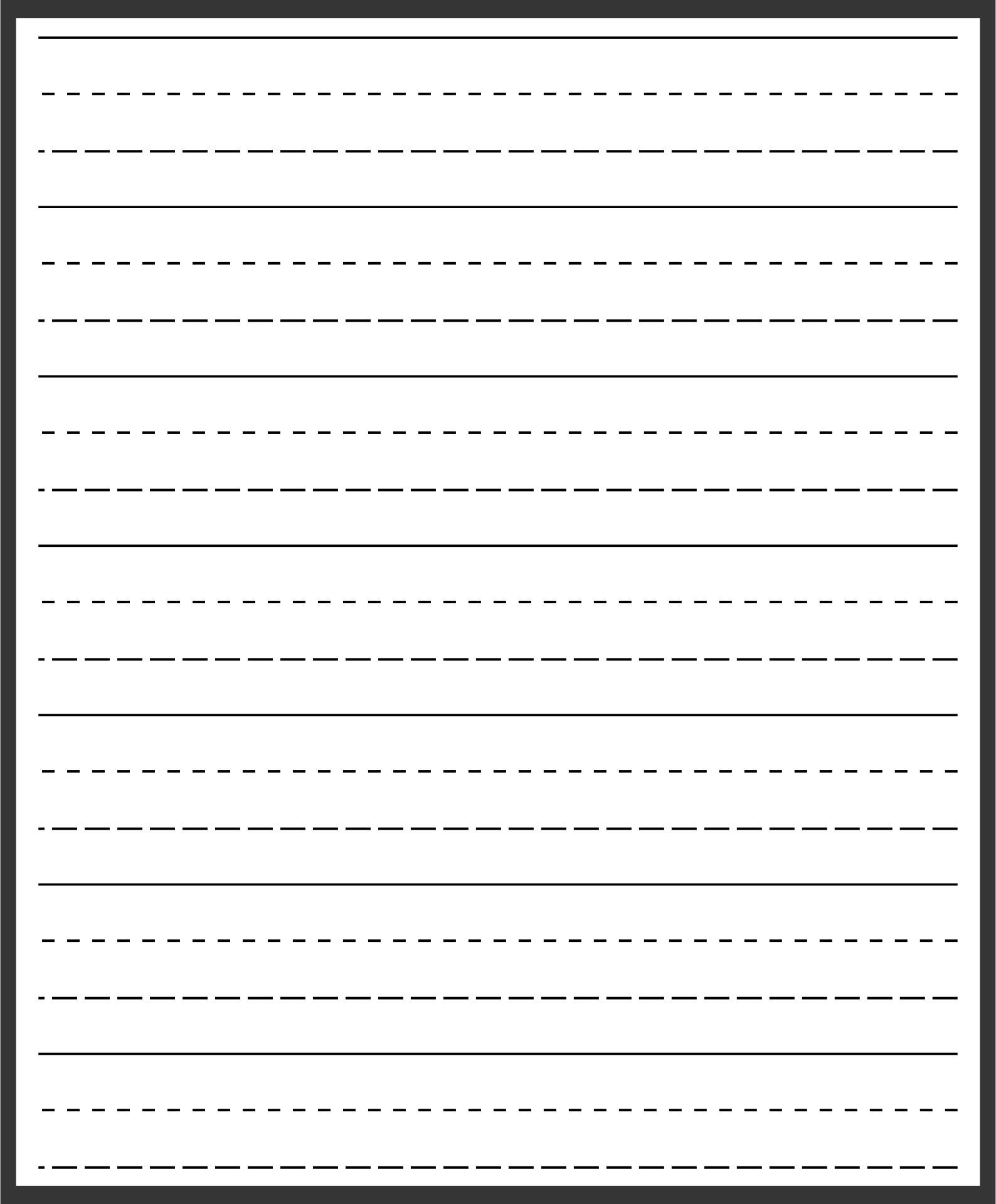 lined paper for handwriting printable