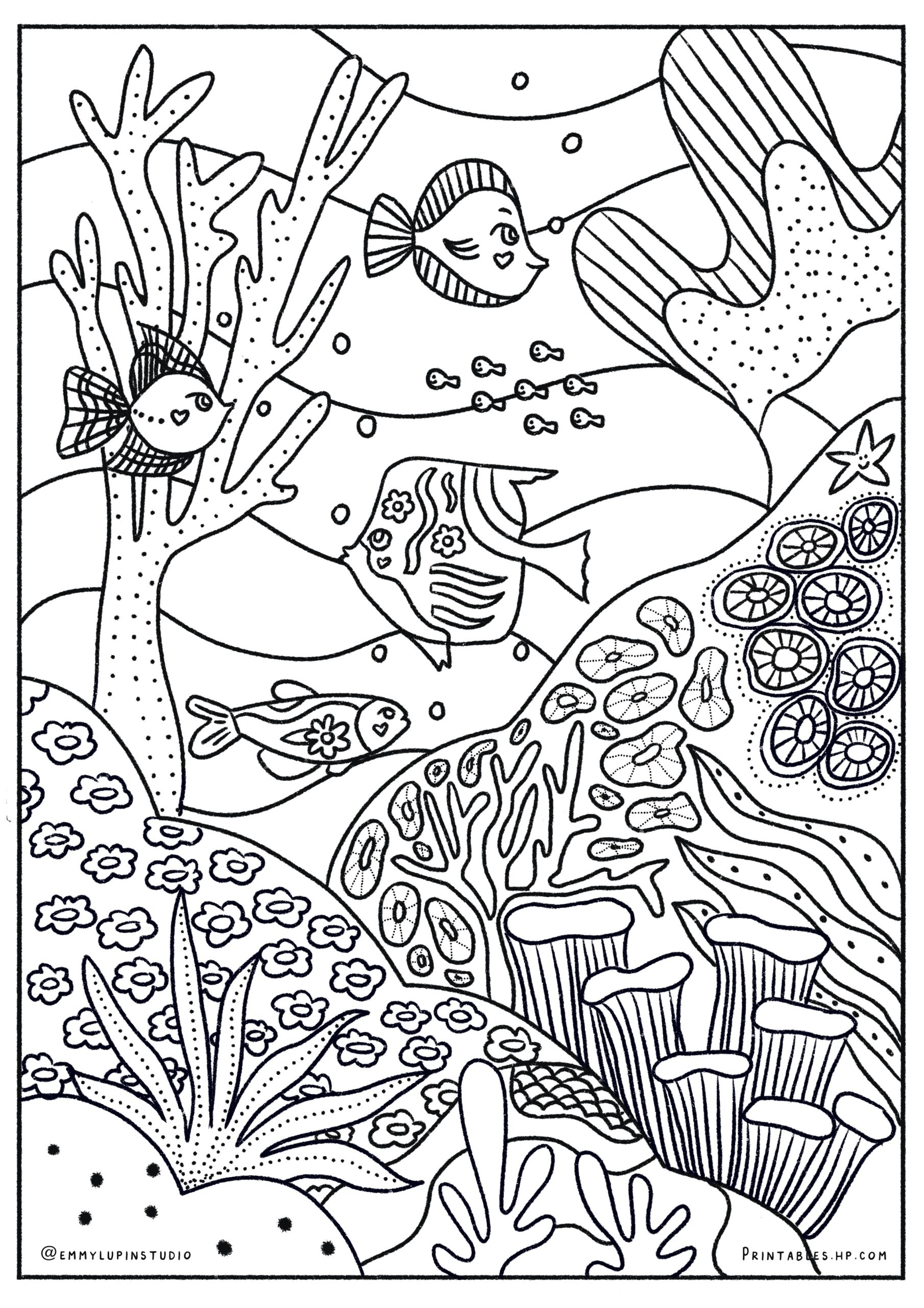 ocean coloring pages free printable