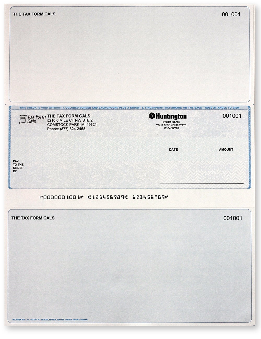 Printed Business Checks Middle Printed Business Checks Middle