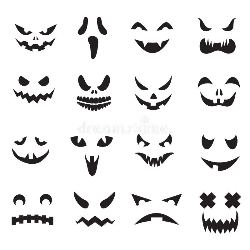 Creepy Jack O Lantern Faces Printable
