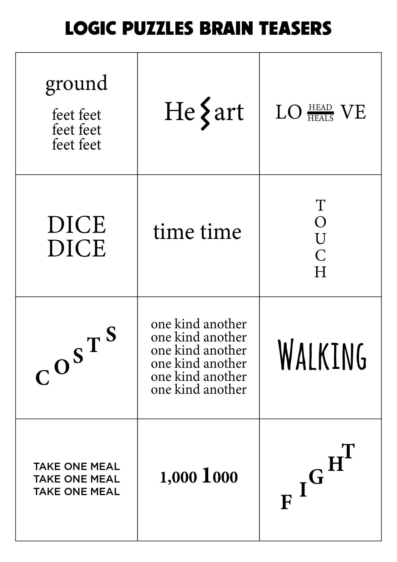 Puzzles Brain Teasers 10 Free PDF Printables Printablee Worksheets Library