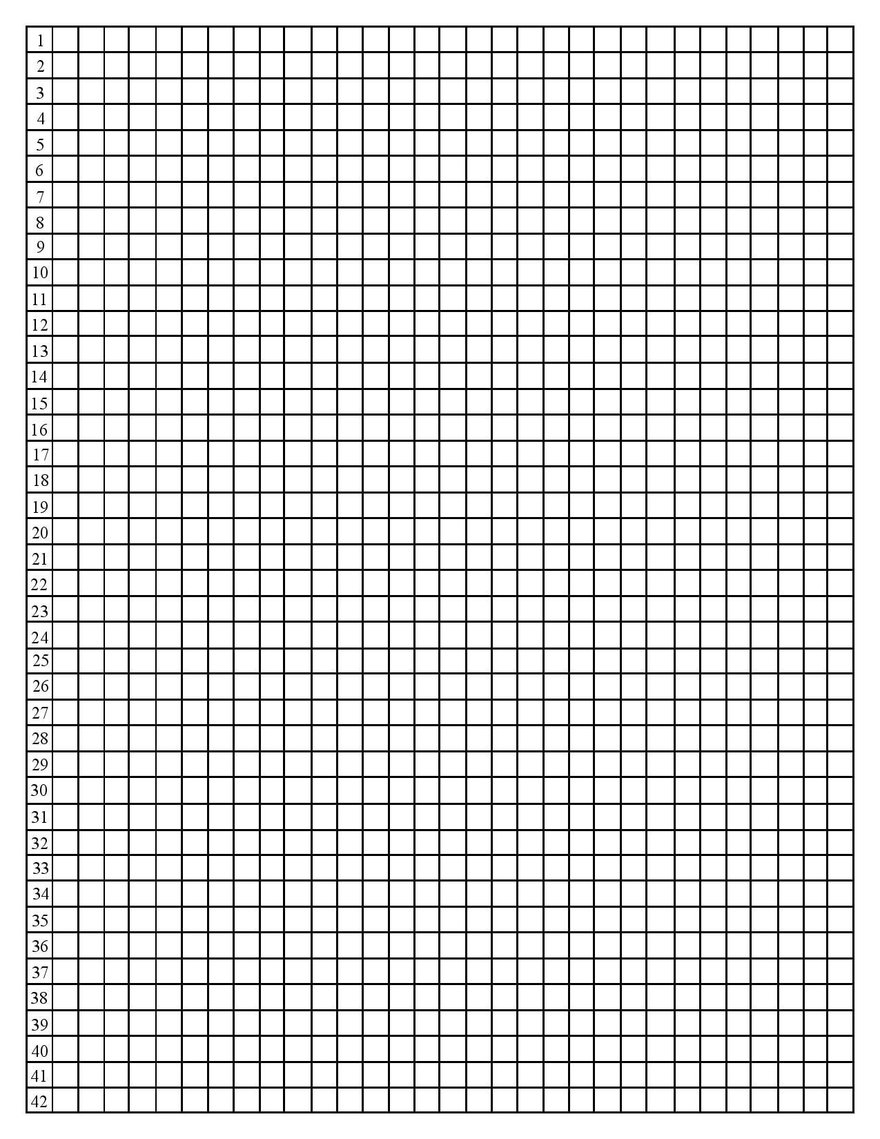 Printable Graph Paper Full Page