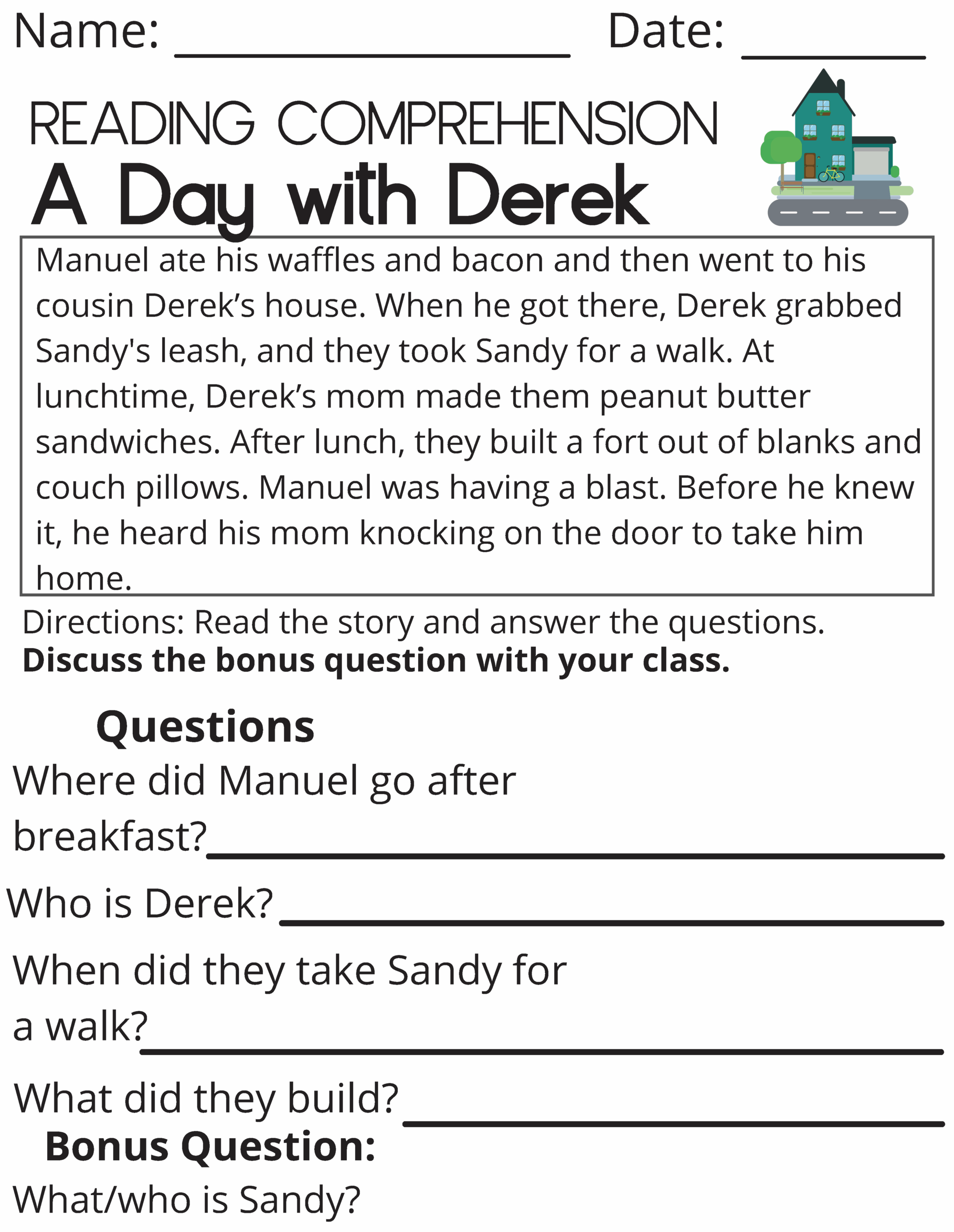reading comprehension exercises printable