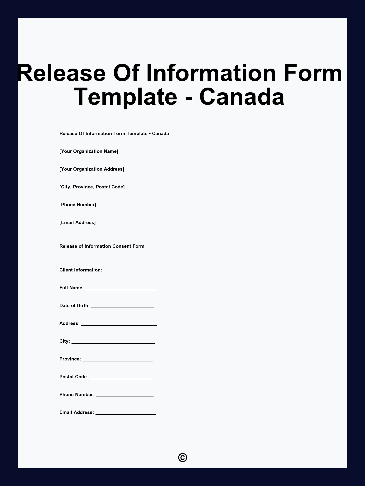 printable release of information form