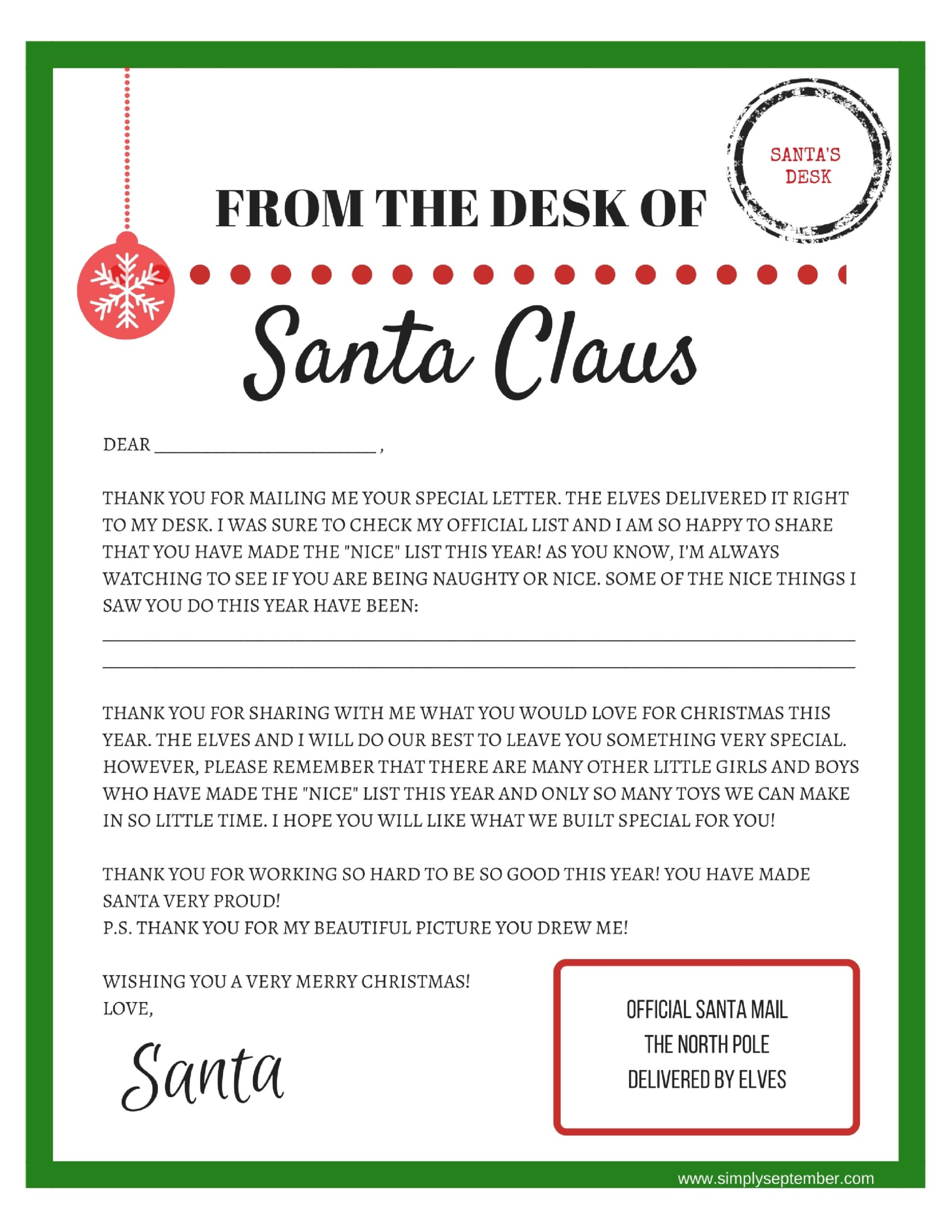 Santa Letters From North Pole Online