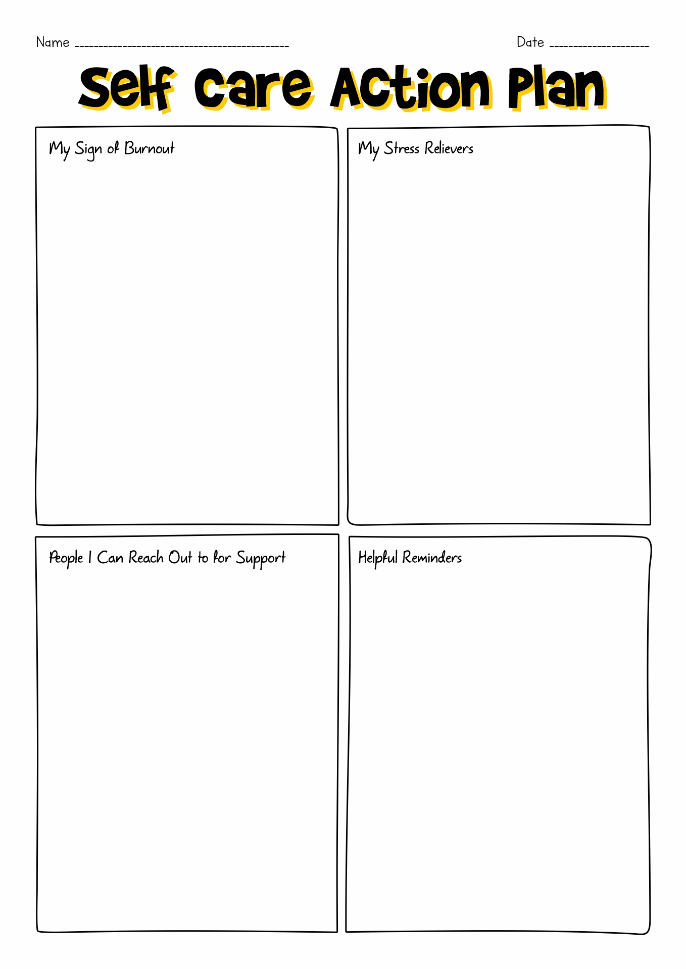 printable self care plan worksheet pdf printable self care plan worksheet pdf