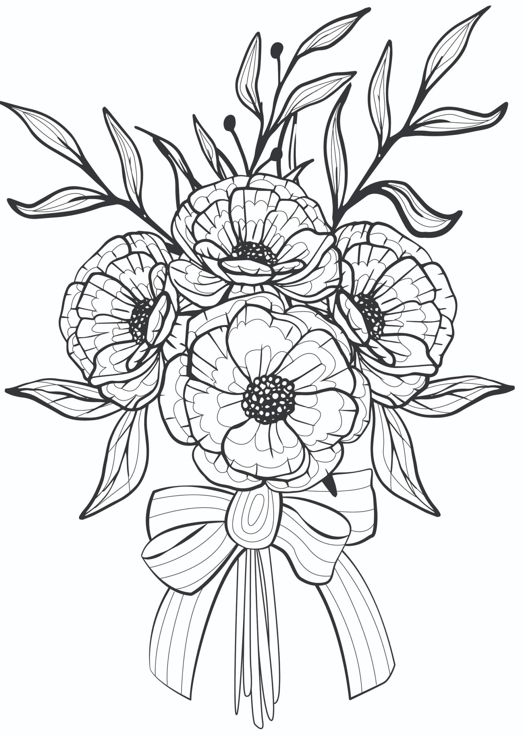 printable flowers coloring