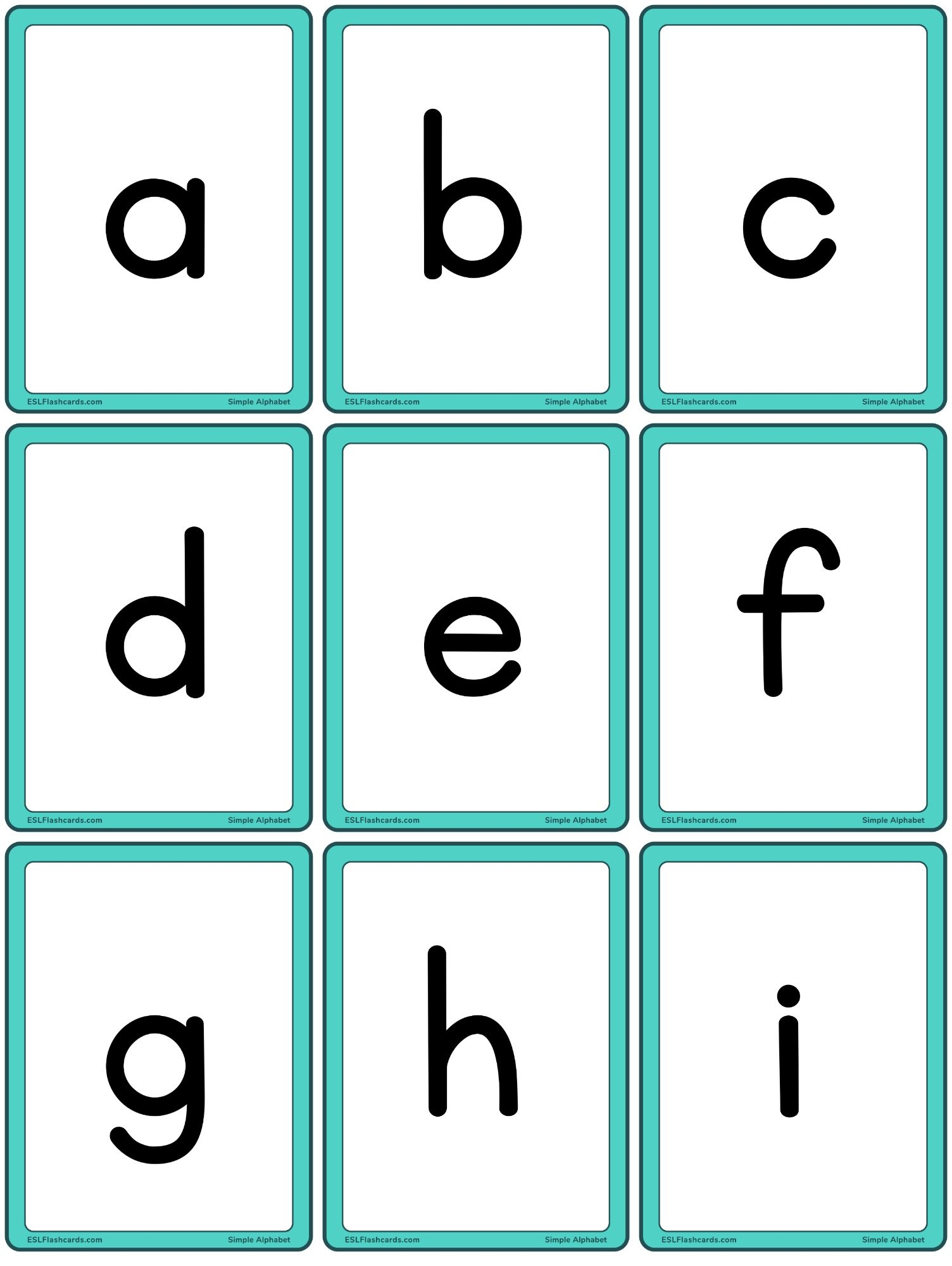 Letter Flashcards Printable