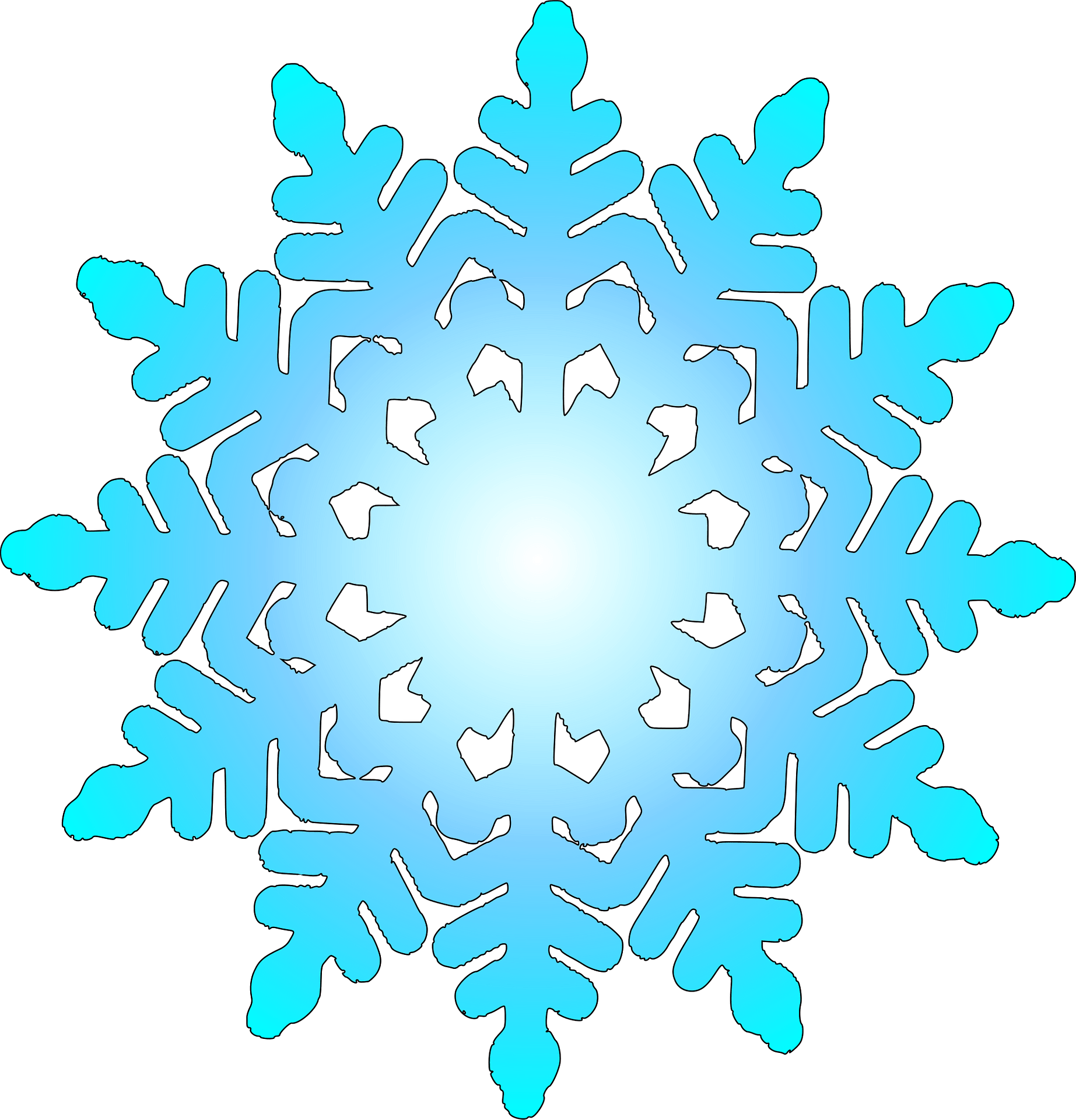 printable snowflake clipart