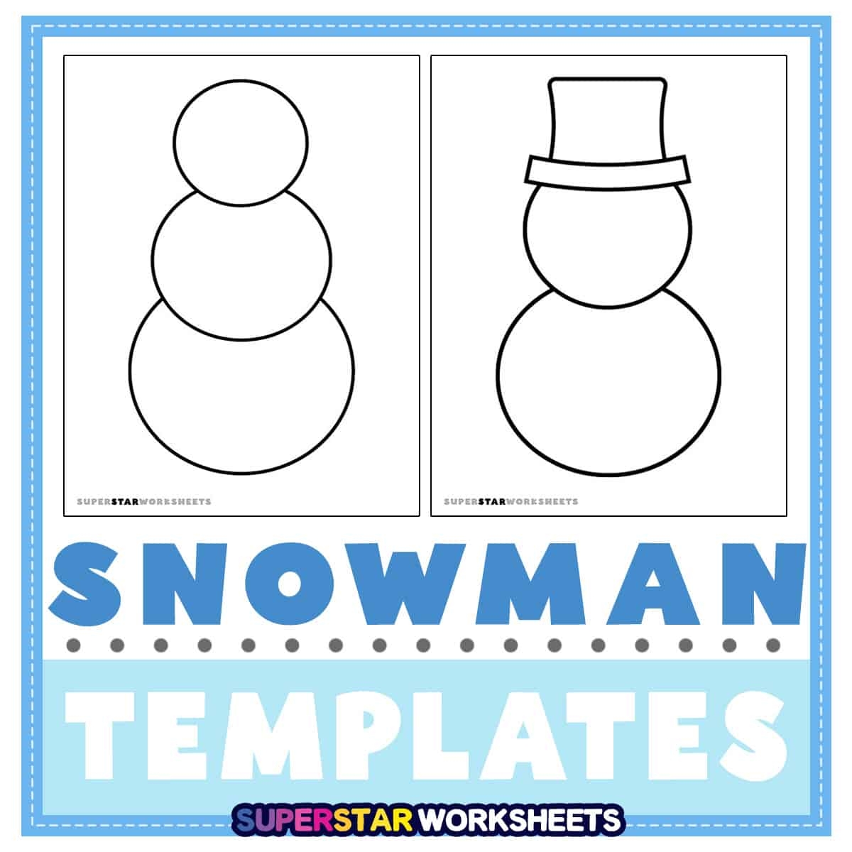 Snowman Template Printable Pdf Free Download