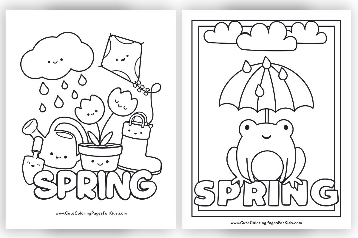 free printable spring coloring sheets