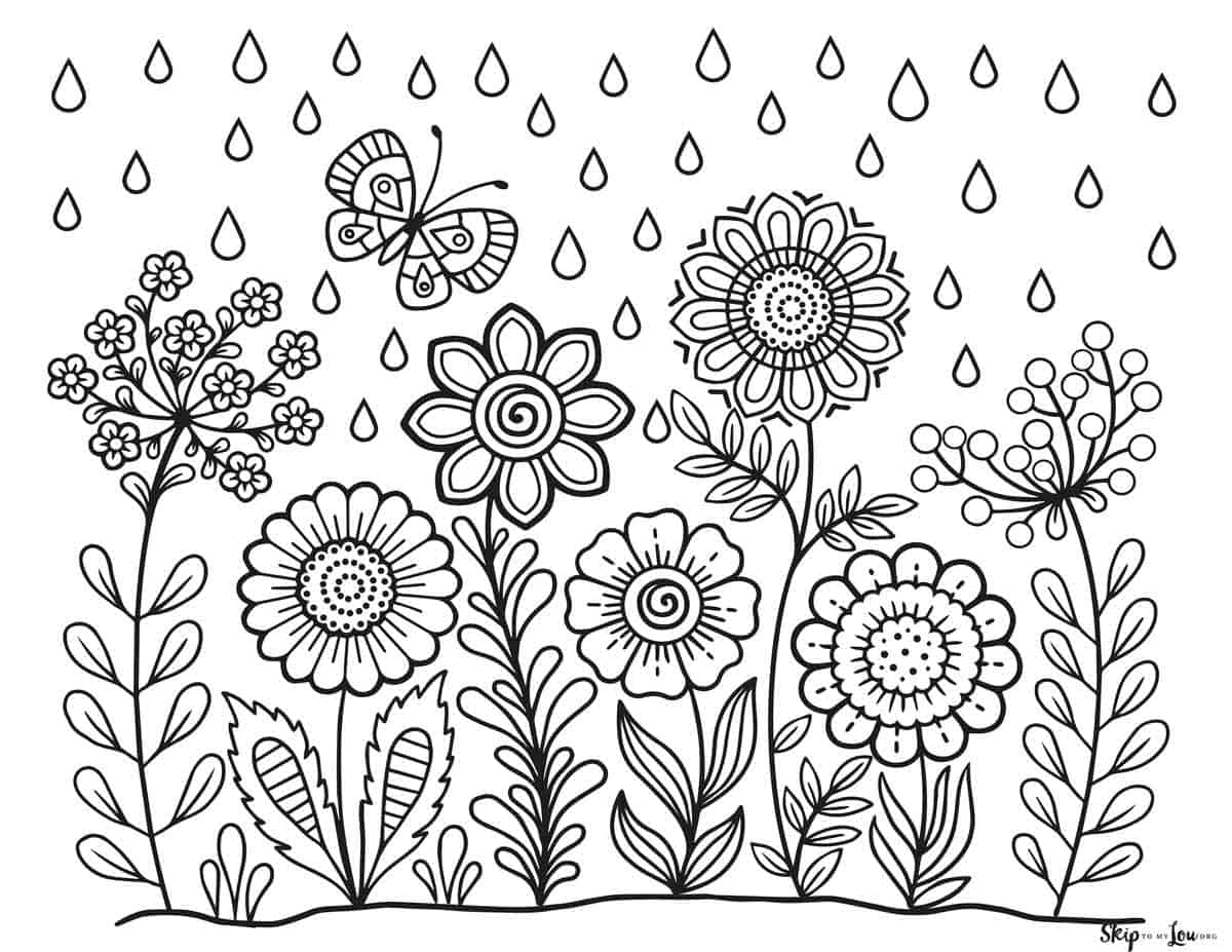Free Printable Full Size Spring Coloring Pages Jenny Blog