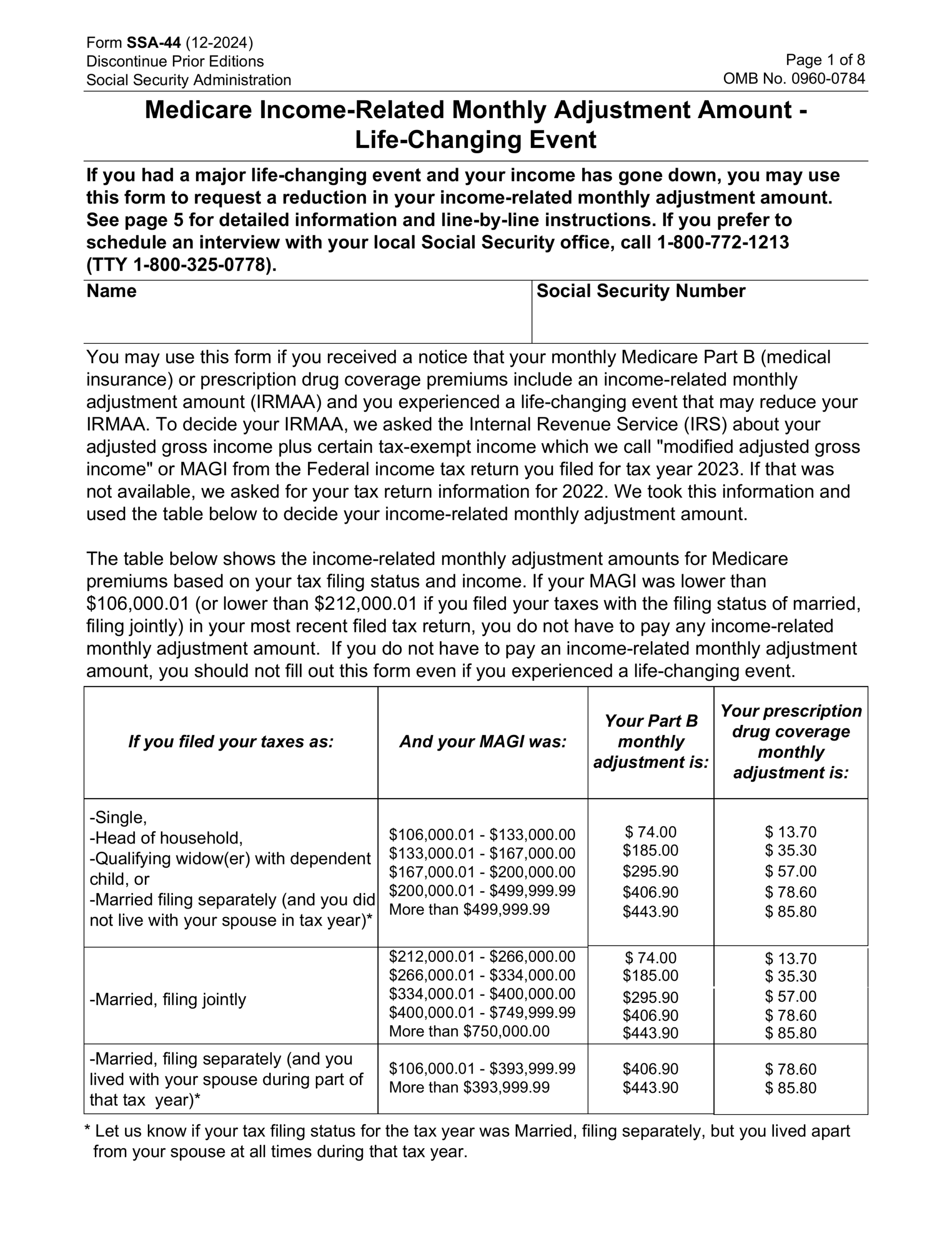 SSA 44 Form 2024 2025 How To Fill And Edit PDF Guru