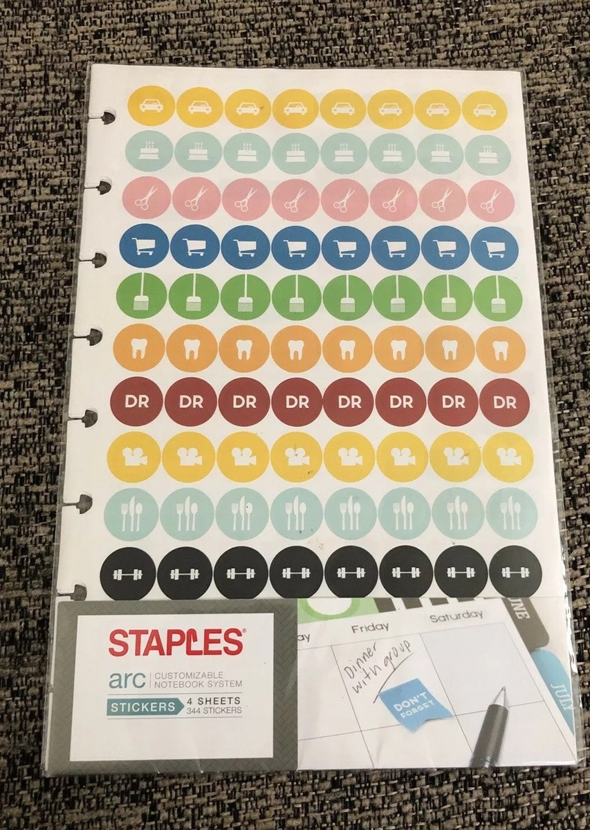 Staples Arc System Sticker Sheets 5 1 2
