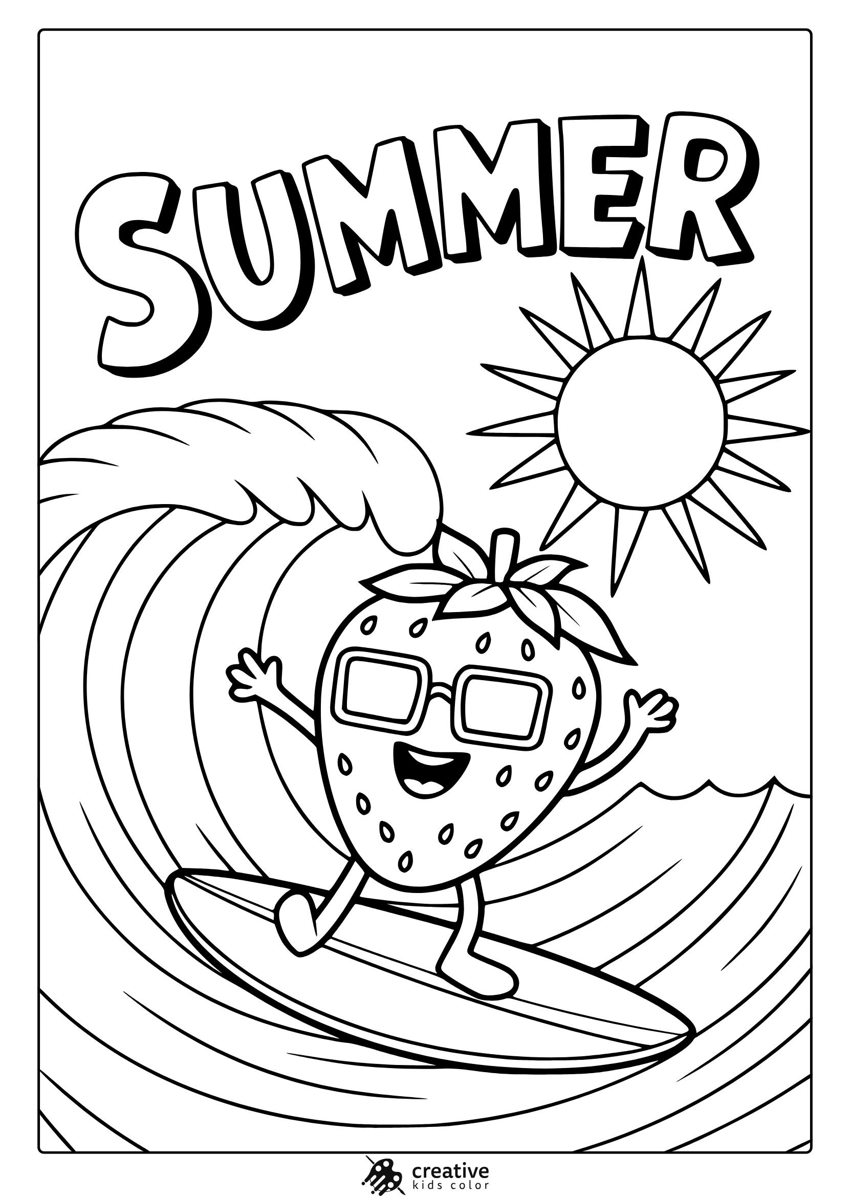 Free Printable Simple Summer Coloring Pages