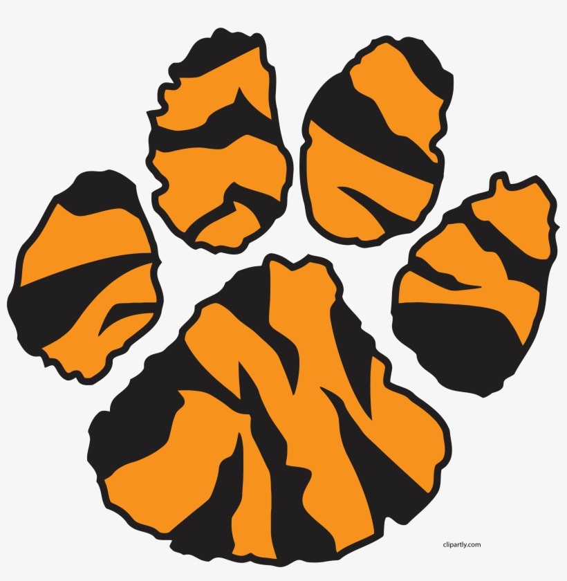 Tiger Sweet Footprint Clipart Png Tiger Paw Print Cartoon Transparent PNG 4482x4374 Free Download On NicePNG