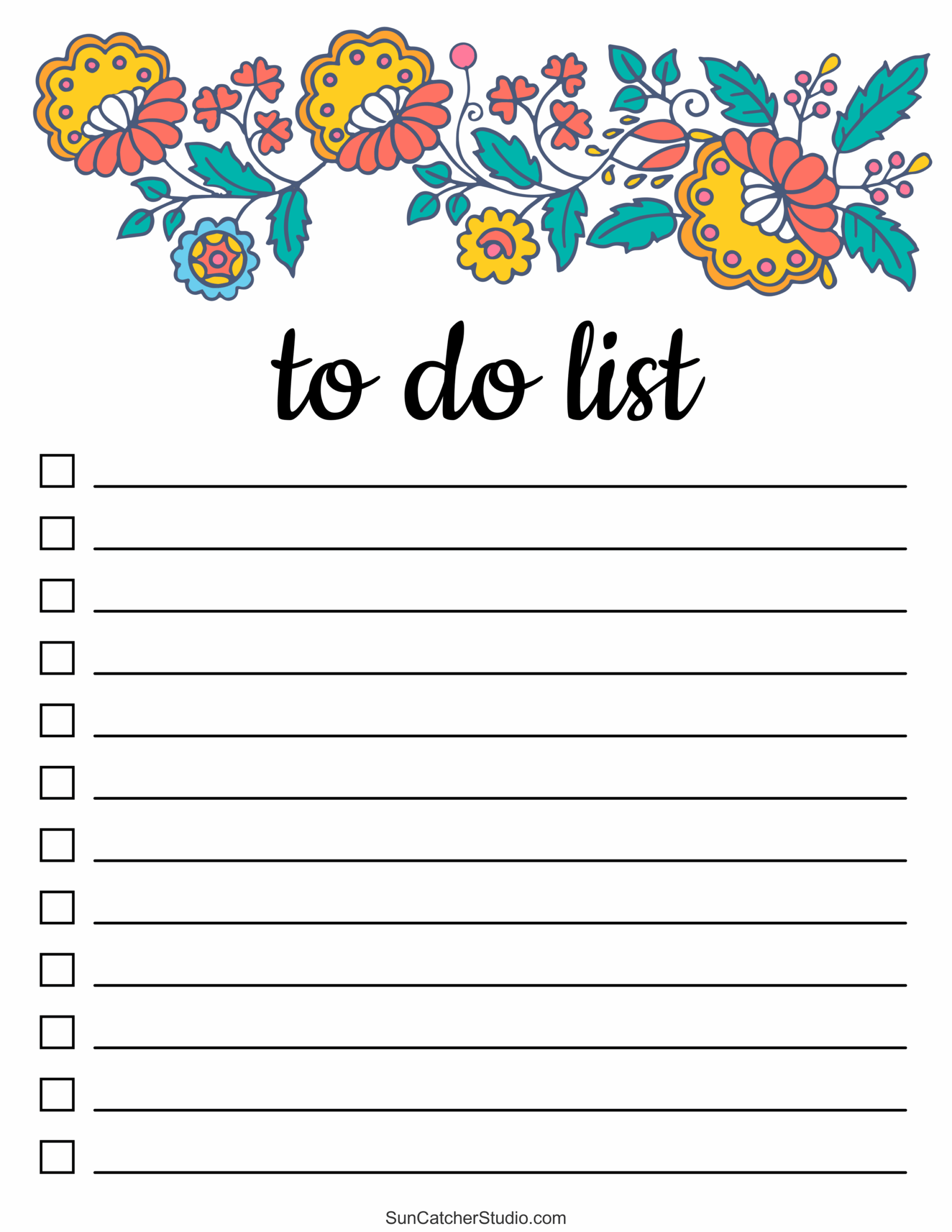 Cute Printable To Do List Pdf Free