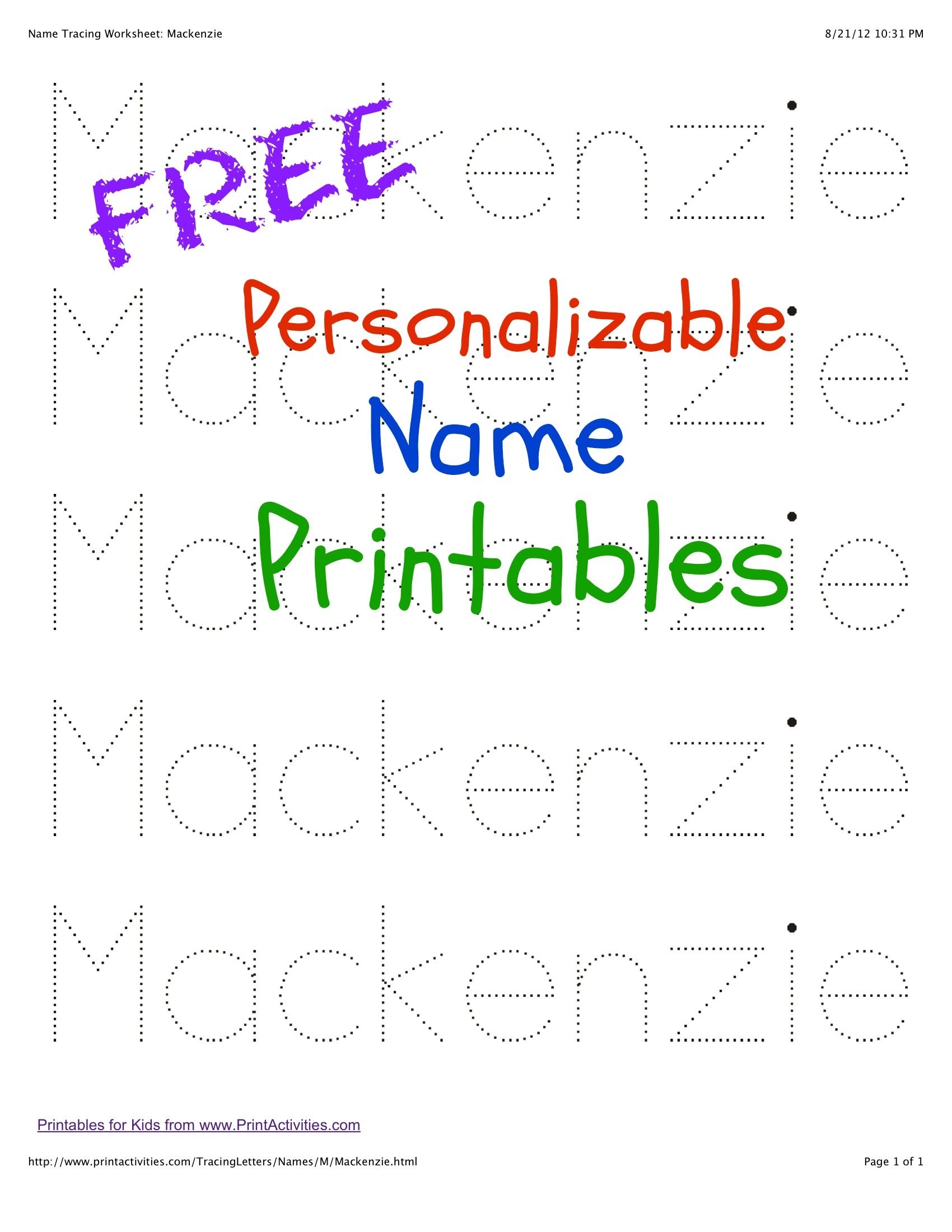 Trace Your Name Printable