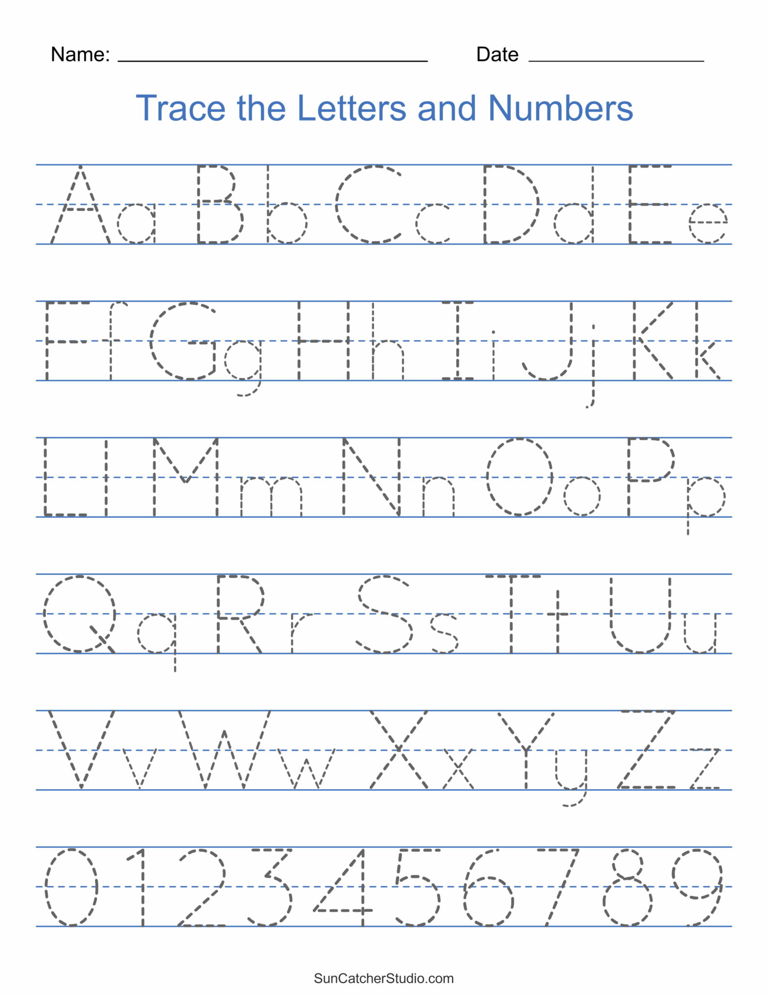 Printable Trace Letters - Jenny Blog