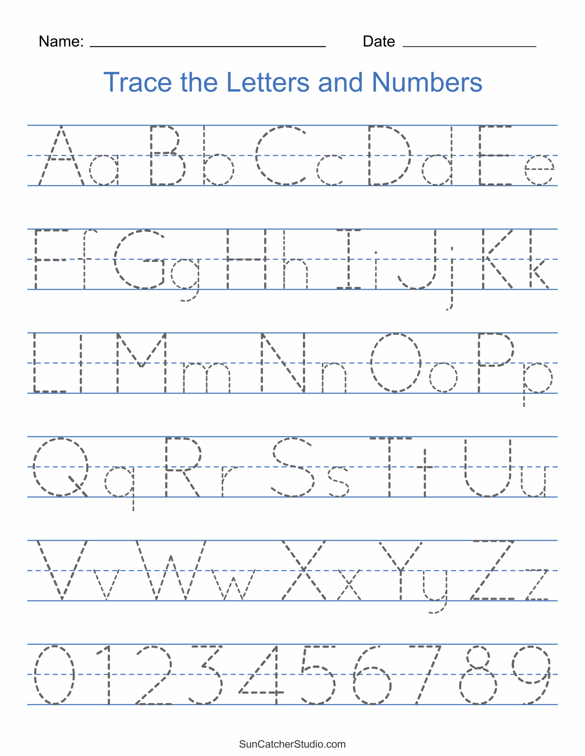 Printable Tracing Letters