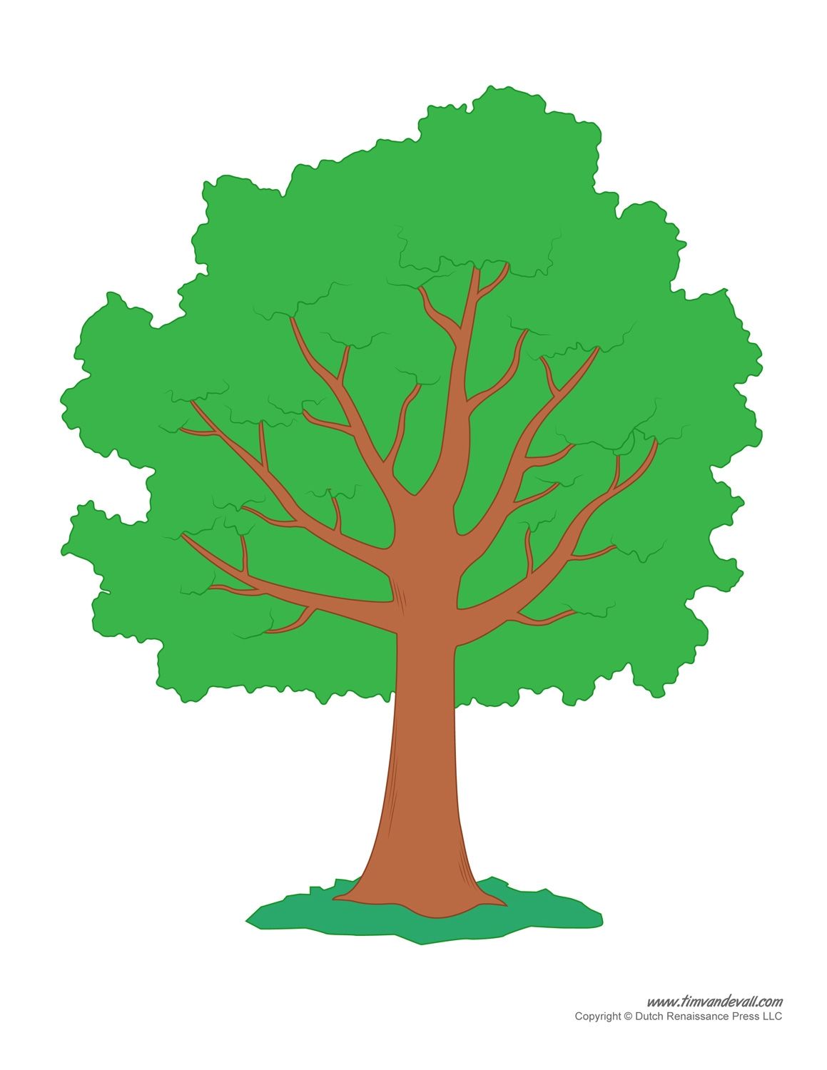 blank tree template printable