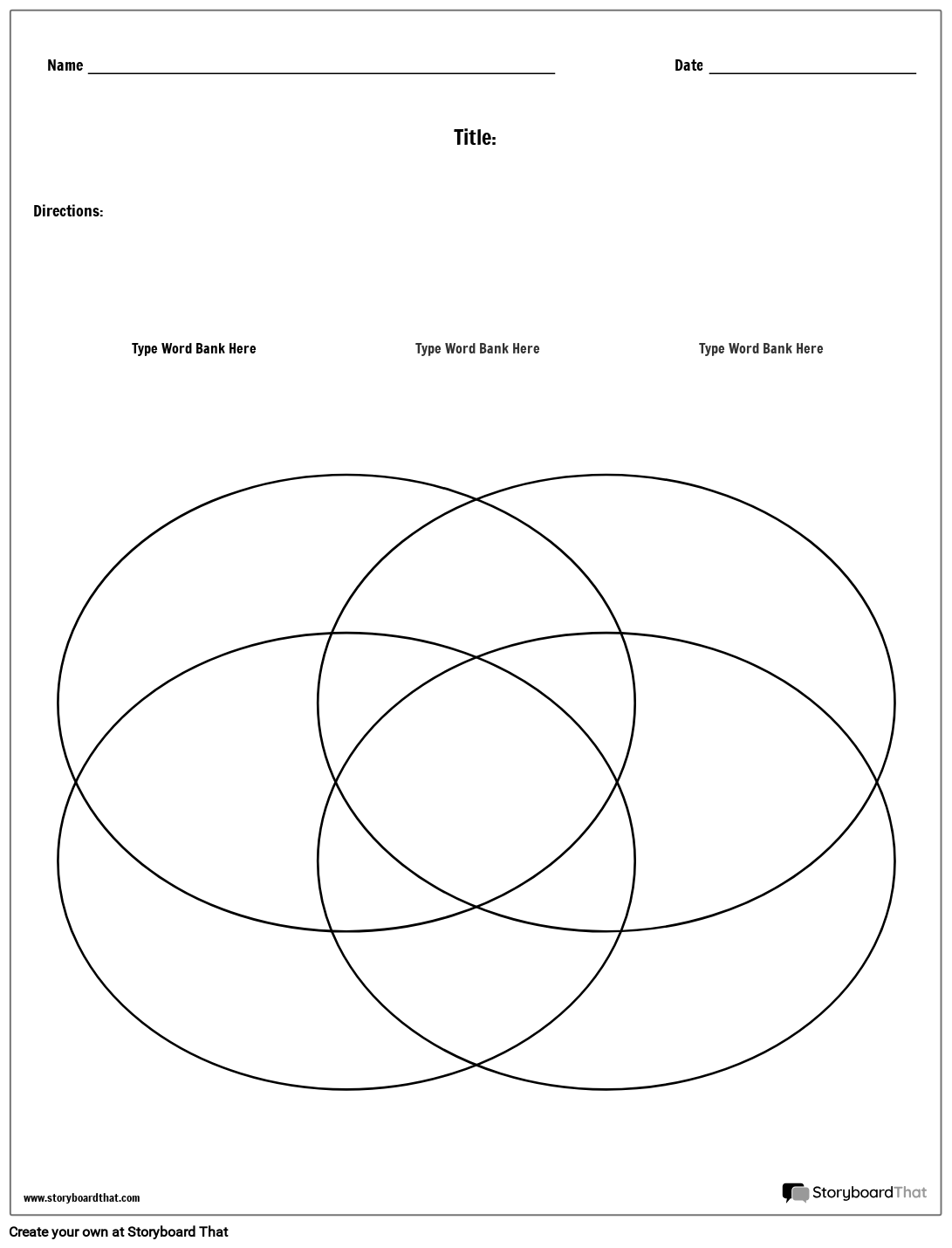 Venn Diagram Worksheets Free U0026 Customizable For Educators