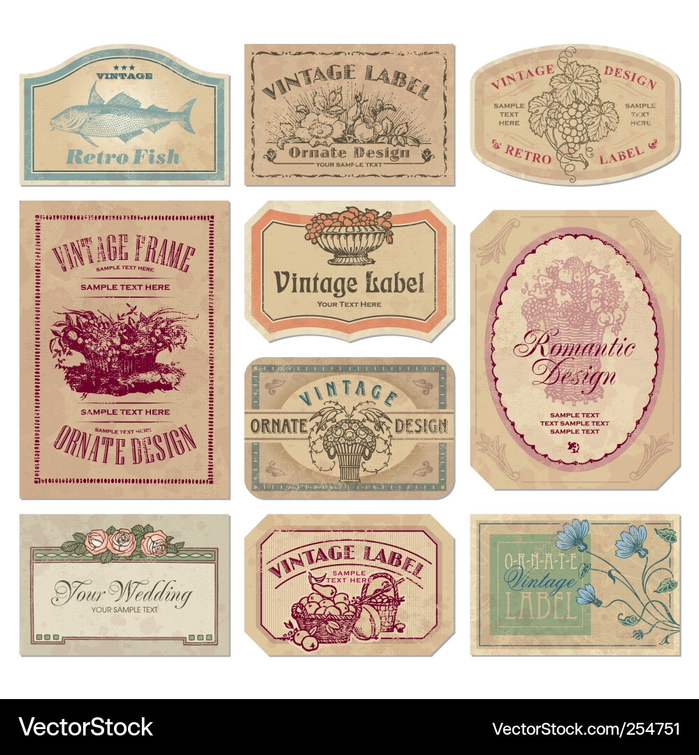 Vintage Labels Collection Royalty Free Vector Image