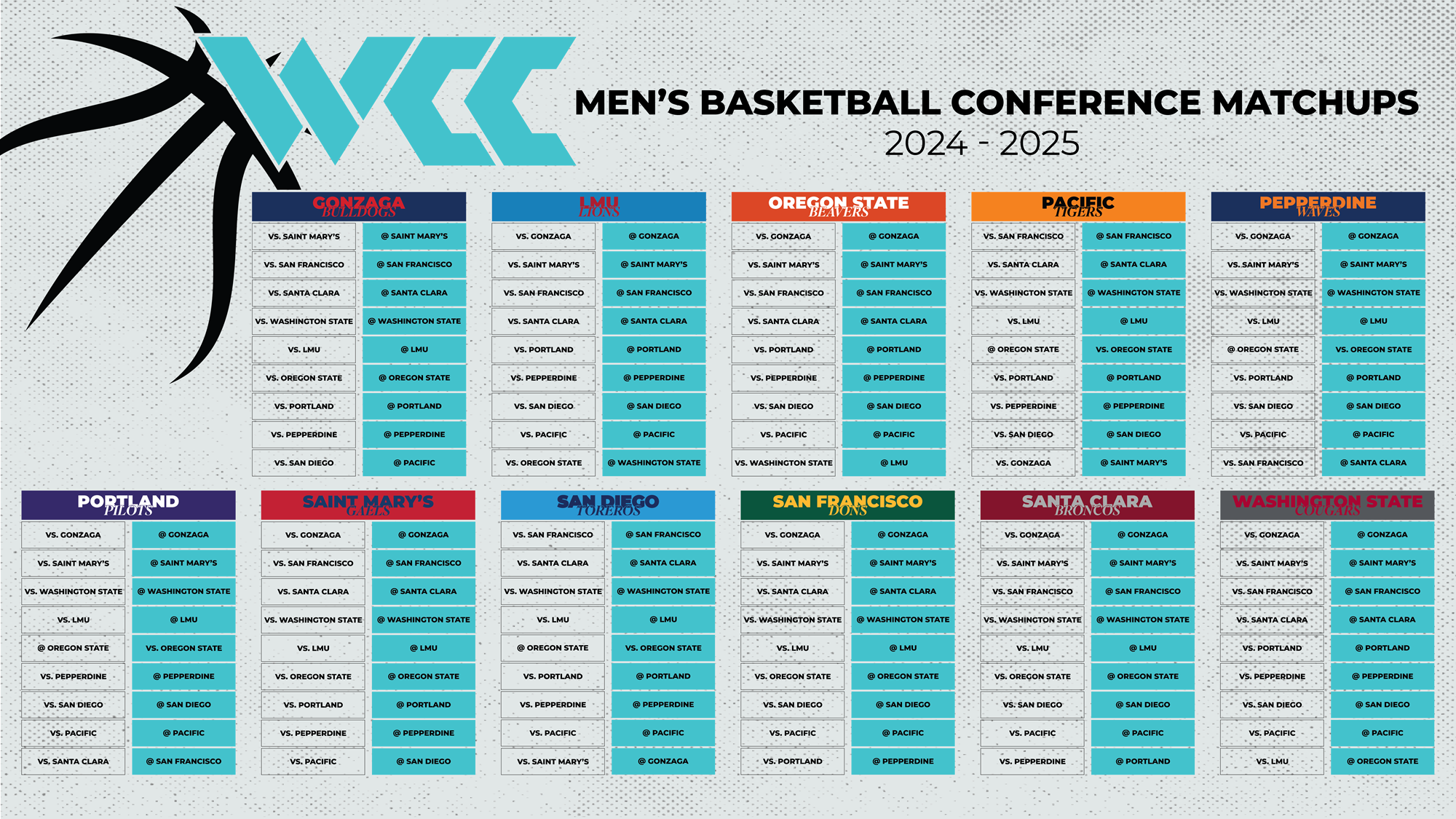 Gonzaga Men S Basketball Schedule Printable