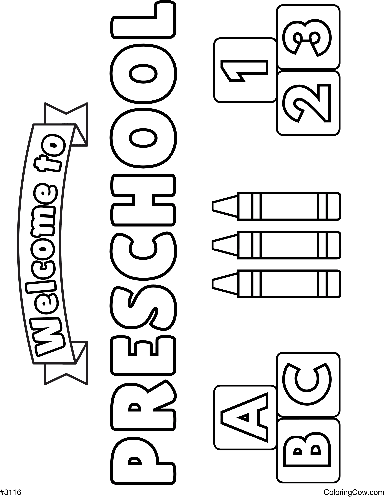 preschool coloring pages printable