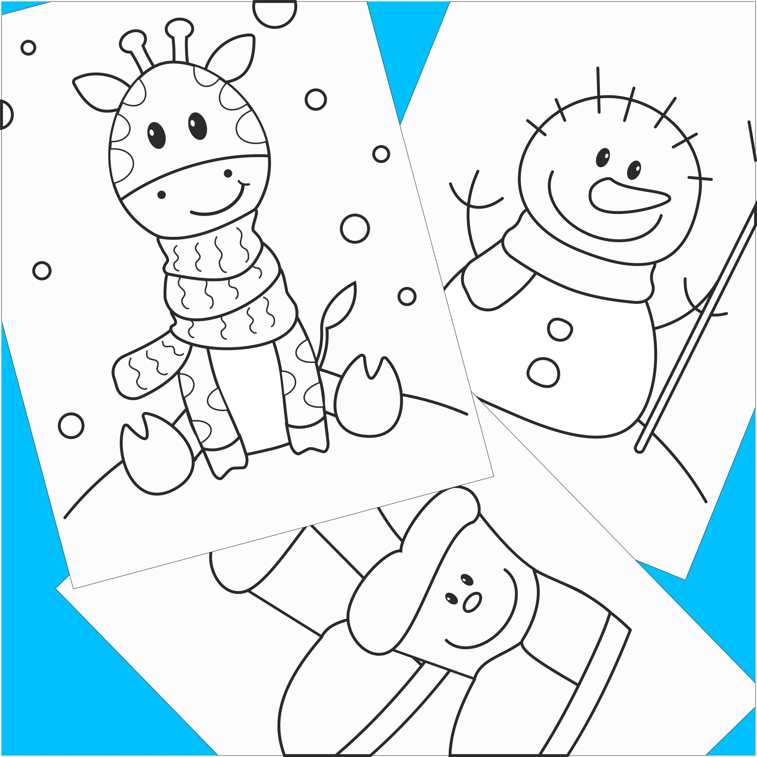 free printable winter color sheets