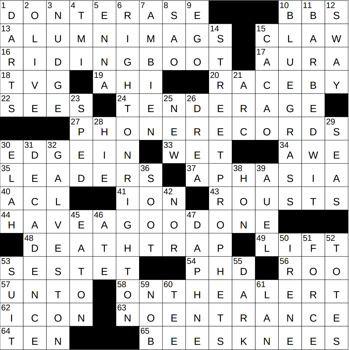 springtime side crossword clue