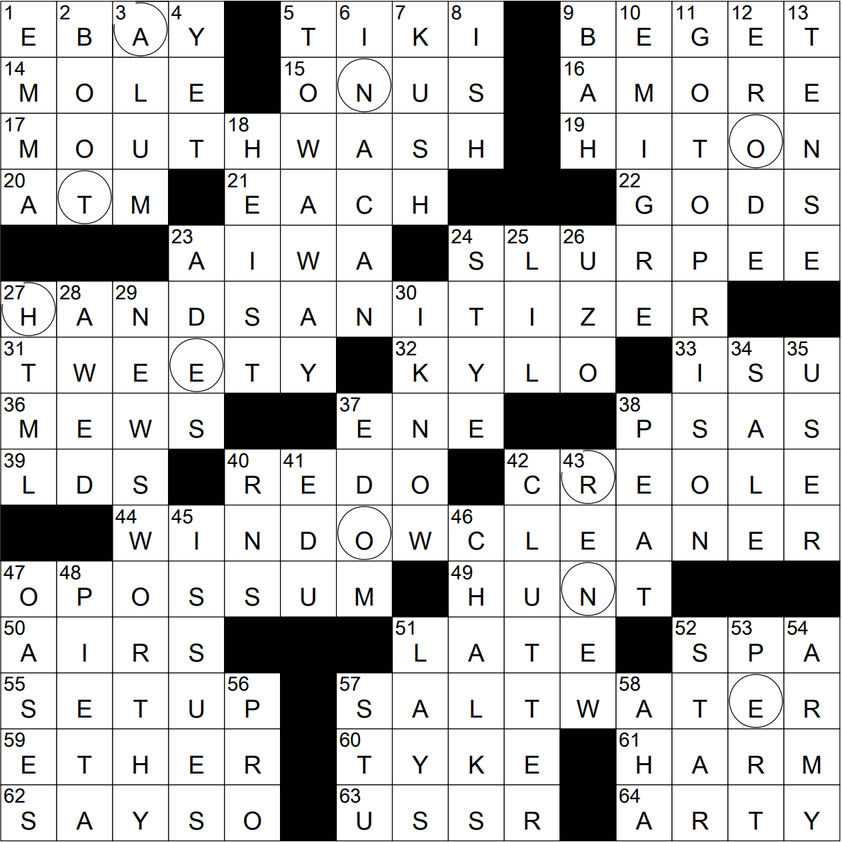 0401 22 NY Times Crossword 1 Apr 22 Friday NYXCrossword