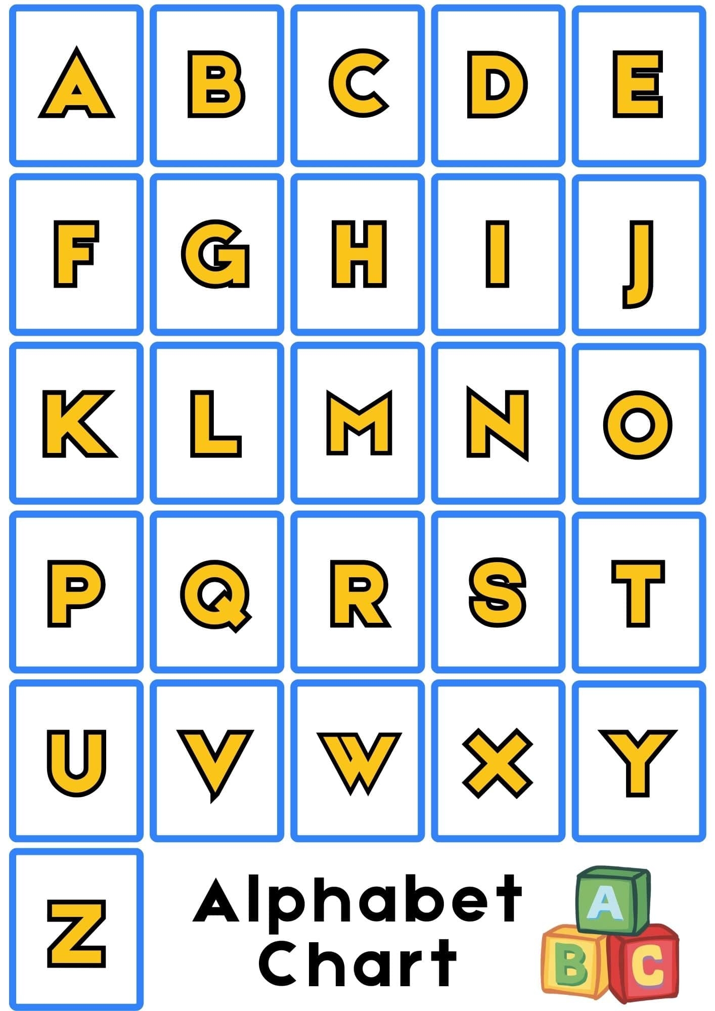 11 Free Printable Alphabet Charts Teach Prints