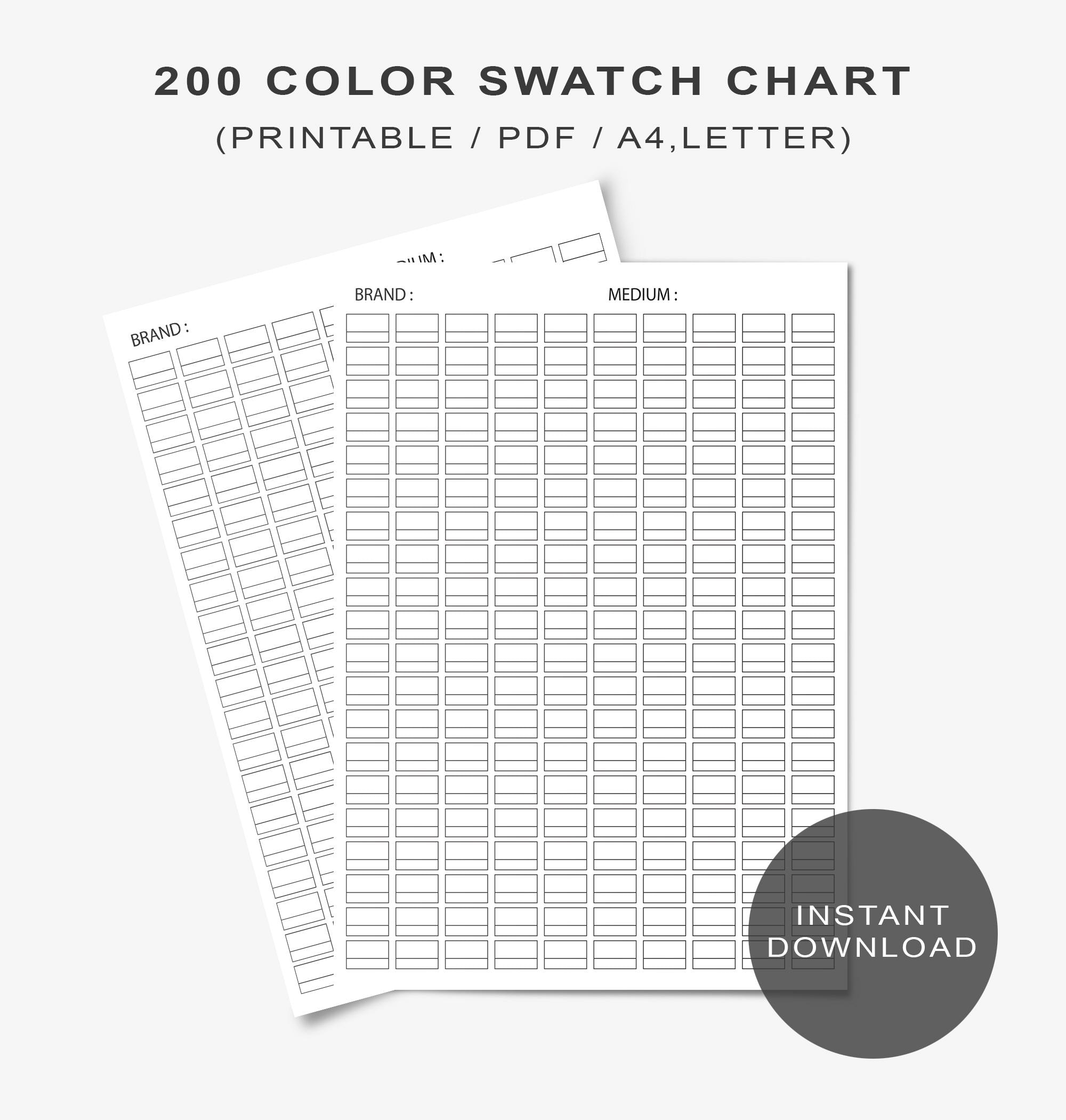 printable blank marker color chart printable blank marker color chart