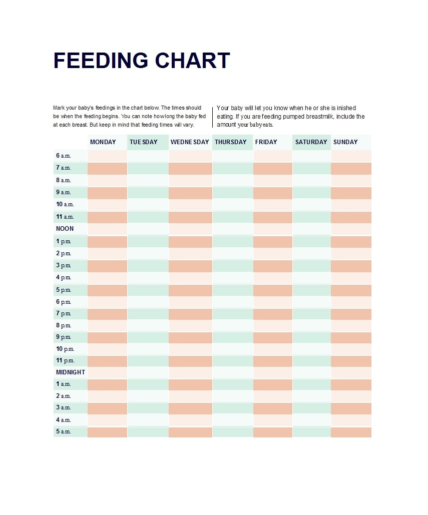 printable infant feeding chart printable infant feeding chart