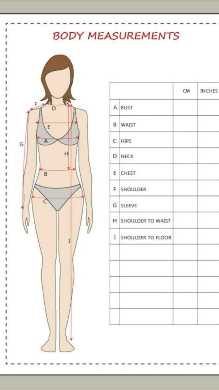 Body Measurements Women Body Measurements Women