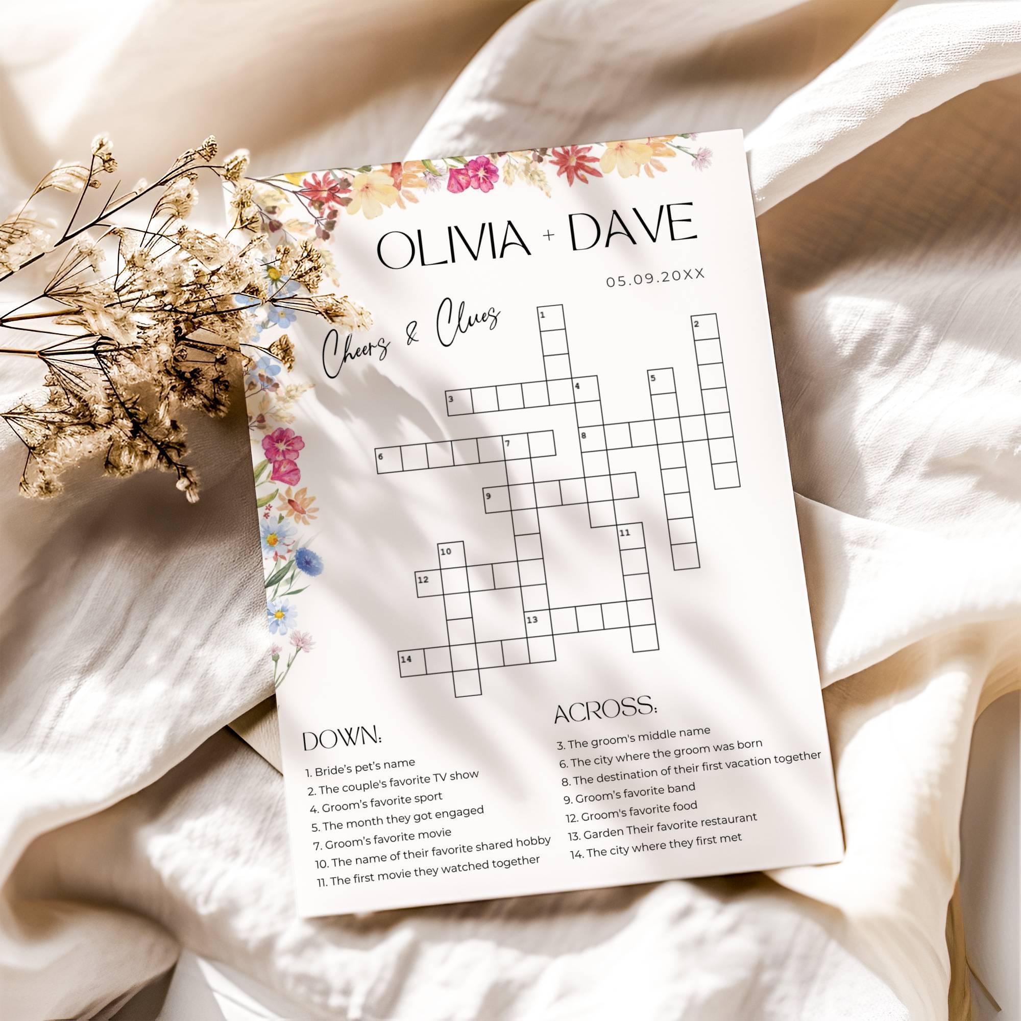 cute crossword puzzles for boyfriend