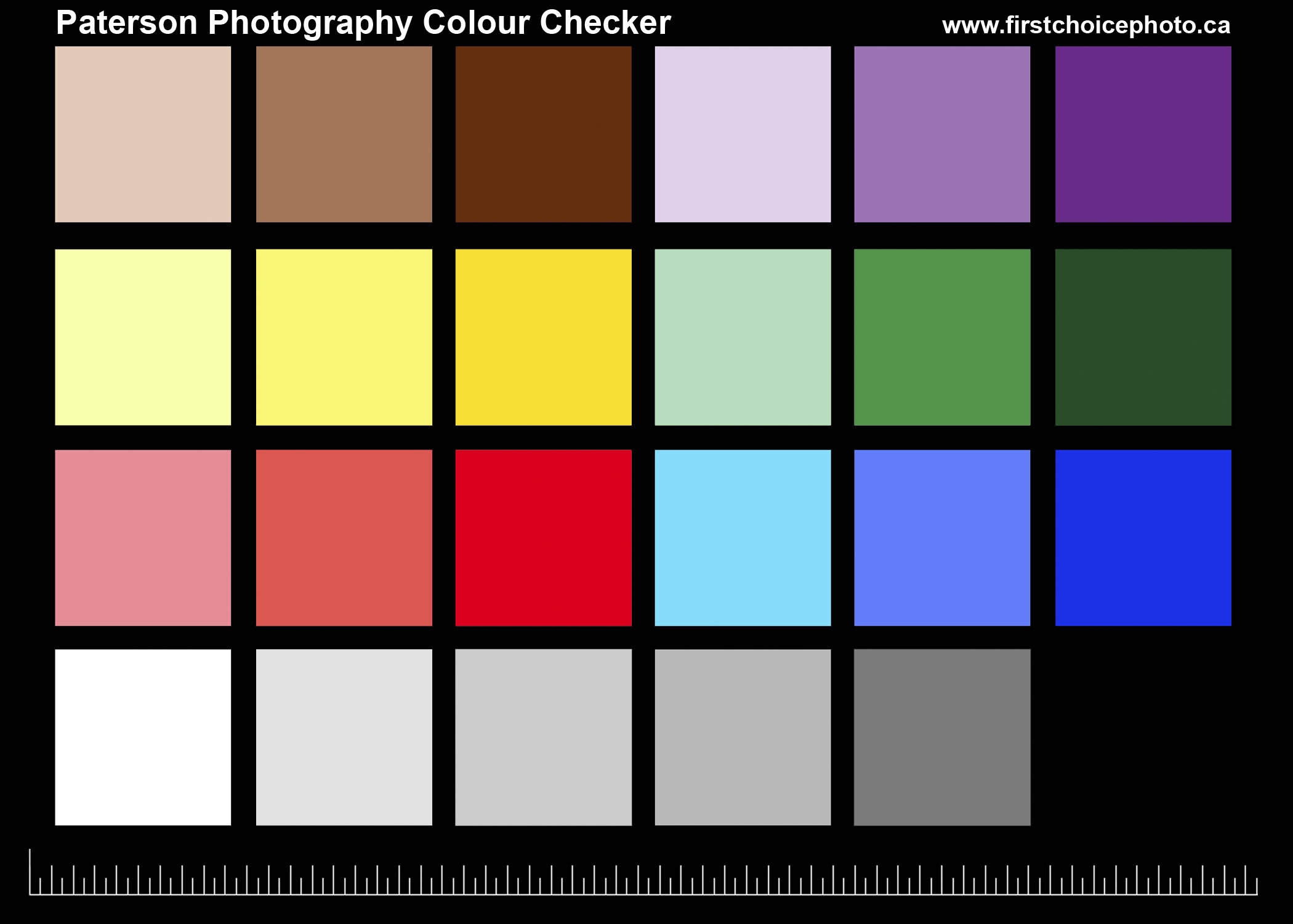 printable color chart