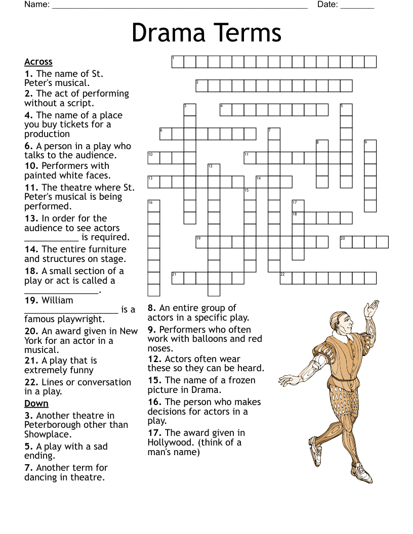 Drama Crossword WordMint