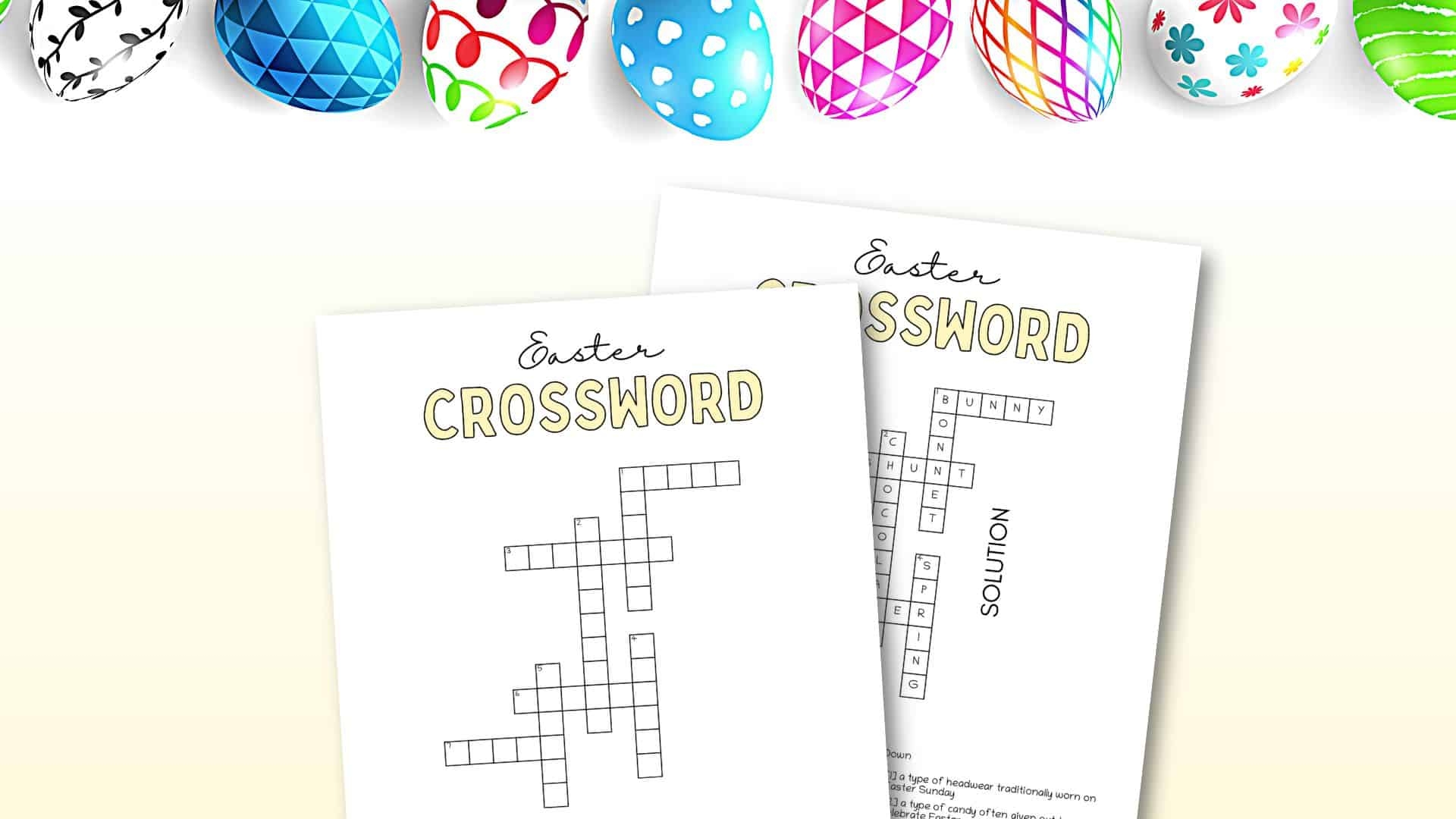 Easter Crossword Puzzle Cute Free Printable SaturdayGift