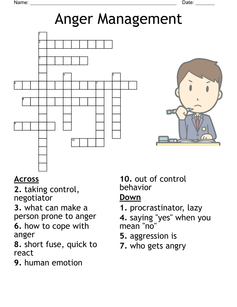 Free Anger Management Crossword Puzzles Download Free Anger Management Crossword Puzzles Png Images Free Worksheets On Clipart Library
