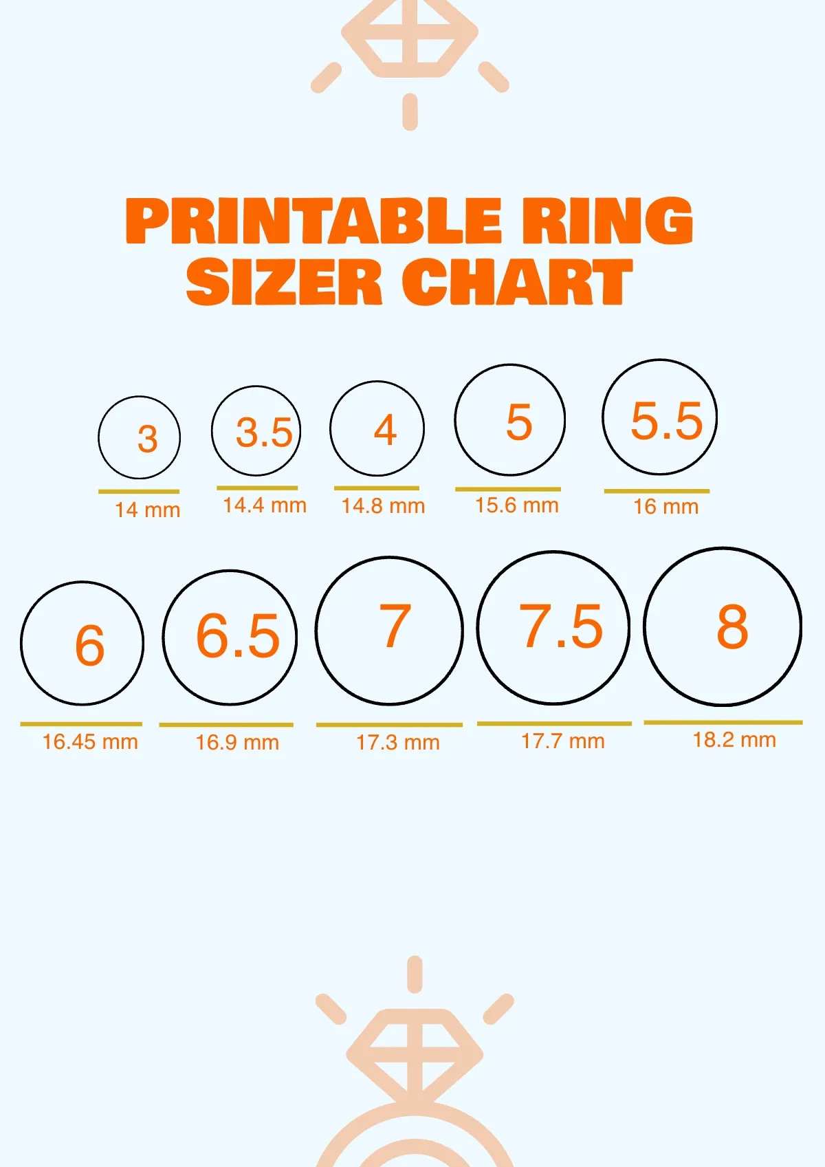 ring size chart printable ring sizer ring size chart printable ring sizer