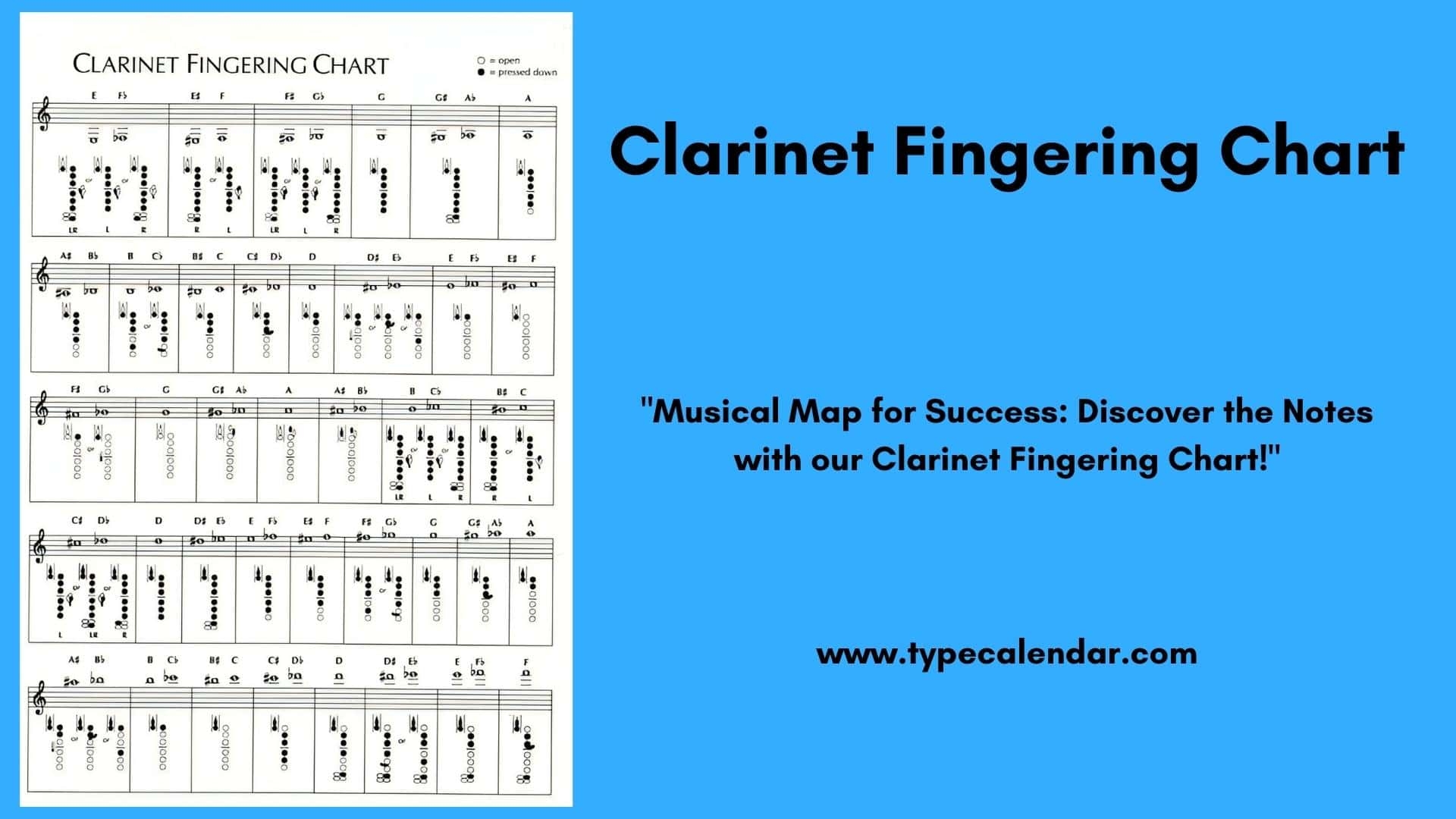 printable clarinet finger chart