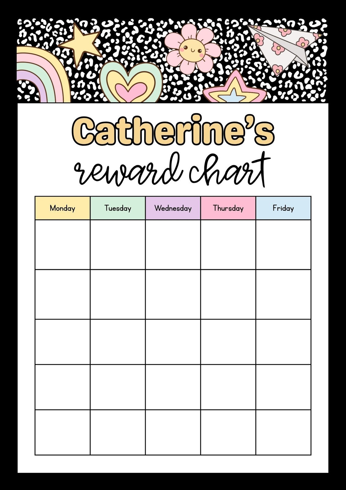sticker chart printable free