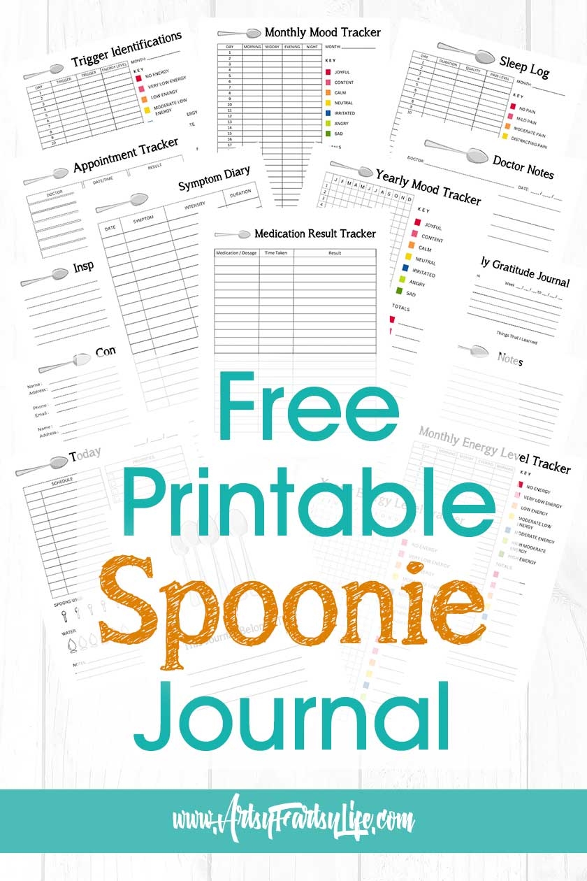 Free Printable Spoonie Planner Artsy Fartsy Life