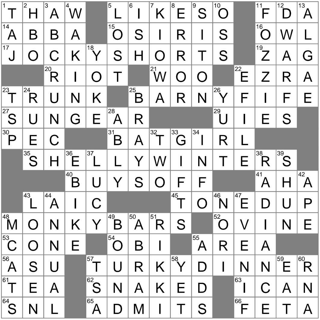 God Often Depicted With Green Skin Crossword Clue Archives LAXCrossword