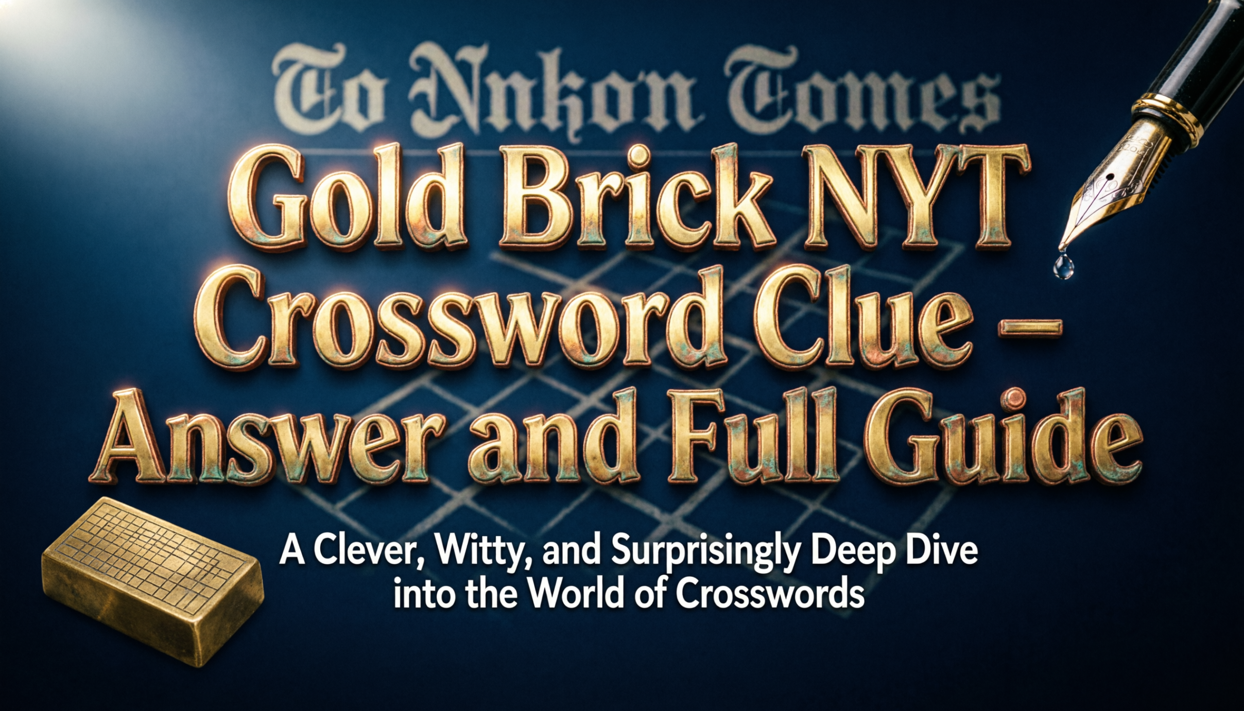 Gold Brick NYT Crossword Clue Answer And Full Guide