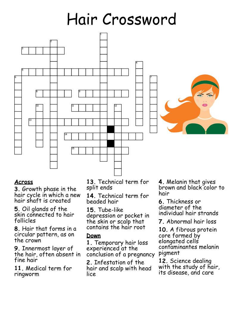 Hair Crossword WordMint Hair Crossword WordMint