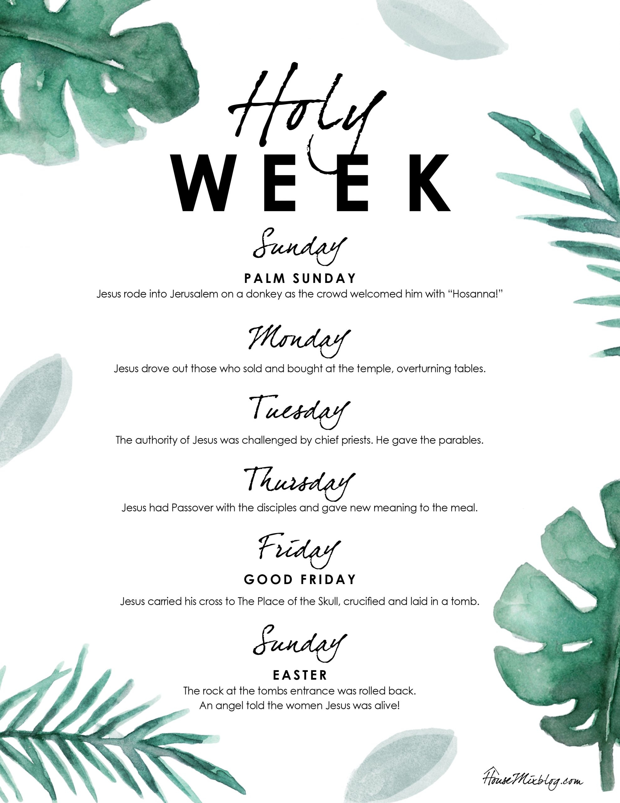 printable holy week timeline chart printable holy week timeline chart