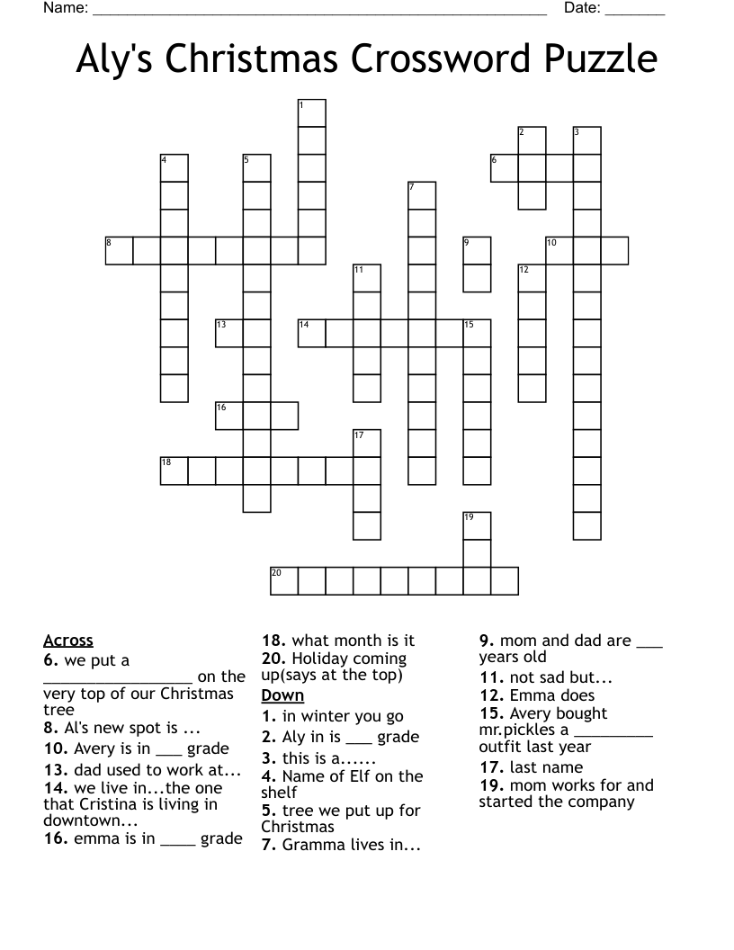 Images wordmint p Alys Christmas Crossword Puz Images wordmint p Alys Christmas Crossword Puz